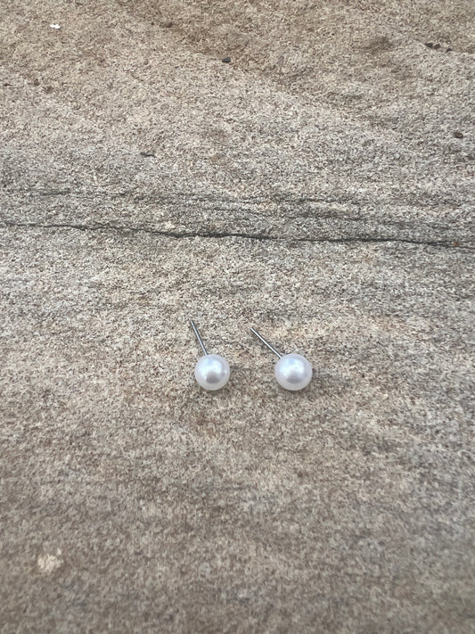 Pearl Stud Earrings