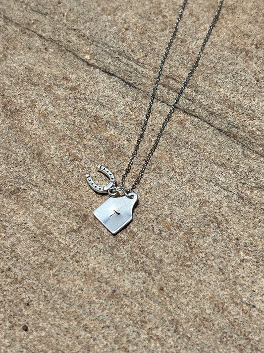 Custom Cattle Tag Charm necklace